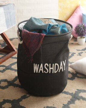 Typographic Print Foldable Laundry Bag
