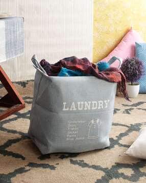 cortina eyelet curtain Typographic Print Foldable Laundry Bag-picture-48