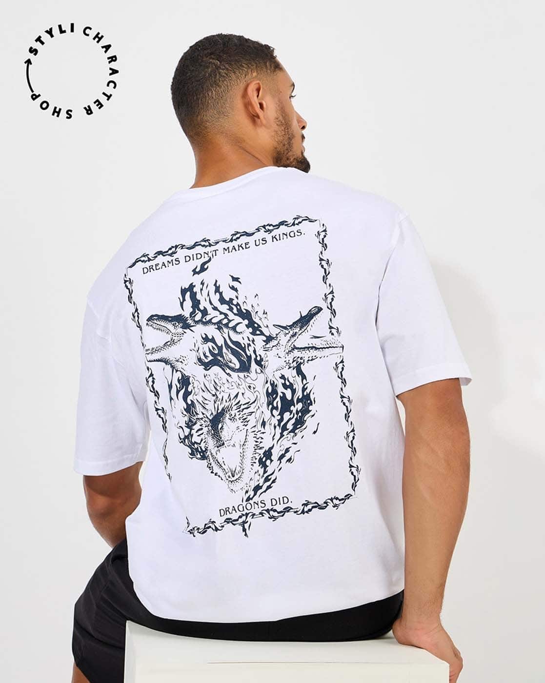 Buy White Tshirts for Men by Styli Online | Ajio.com