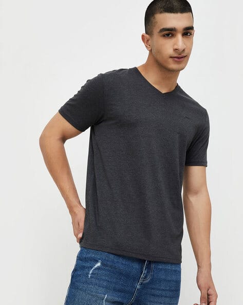 Men Regular Fit V-Neck T-Shirt