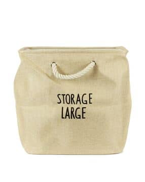 Typographic Print Foldable Laundry Bag