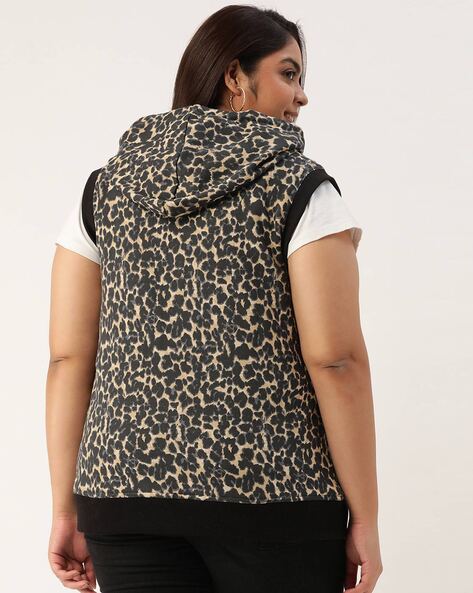 Animal sleeveless hoodie sale