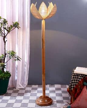 devansh Floor Lamp with Wooden Shade-picture-49