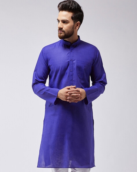 Sojanya Long Kurta with Patch Pocket