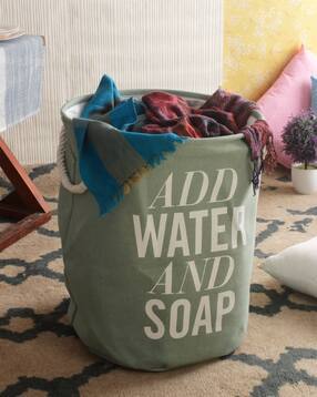 Typographic Print Foldable Laundry Bag