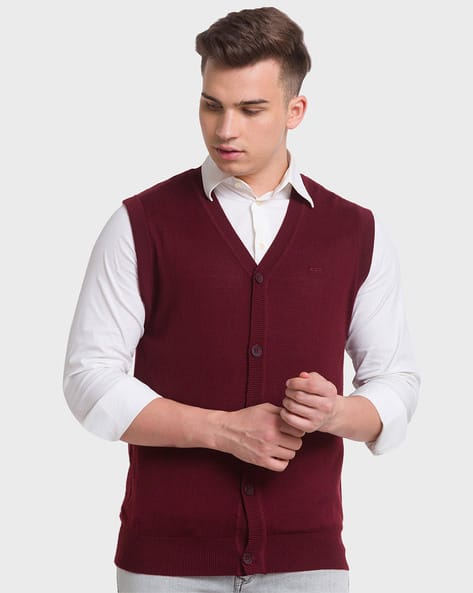 Buy Red Sweaters Cardigans for Men by Colorplus Online