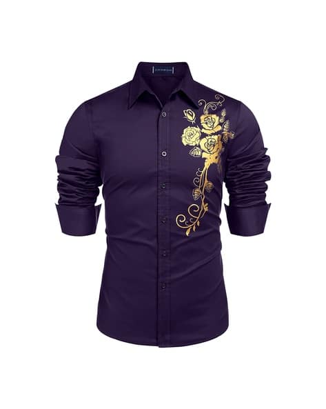 Buy Purple Shirts for Men by ZOMBOM Online | Ajio.com