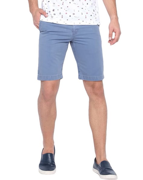 Basics Solid Regular Fit Shorts