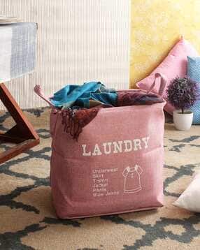 cortina eyelet curtain Typographic Print Foldable Laundry Bag-picture-34