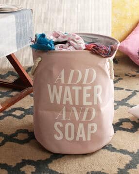 cortina eyelet curtain Typographic Print Foldable Laundry Bag-picture-13