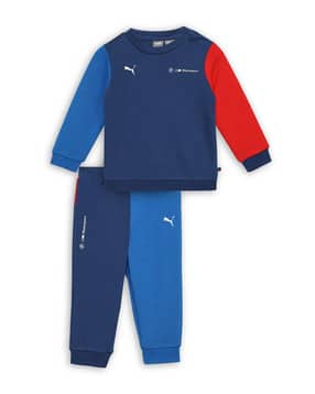 Colourblock Round-Neck Sweatshirt & Joggers Set-image-31