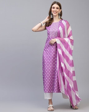 Buy Purple Kurta Suit Sets for Women by STYLUM Online Ajio