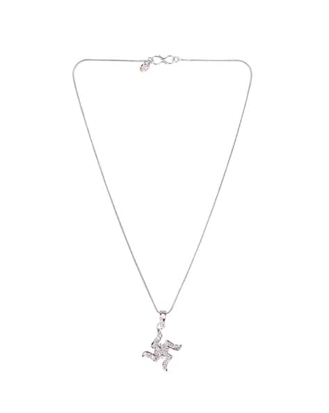 Buy EFULGENZ Swastika Pendant Chain Necklace Online | Ajio.com