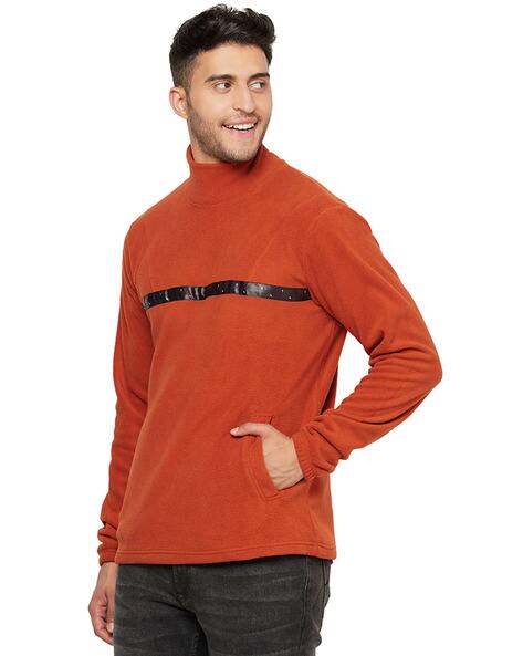 Buy URKNIT Turtle-Neck Sweatshirt with S Online | Ajio.com