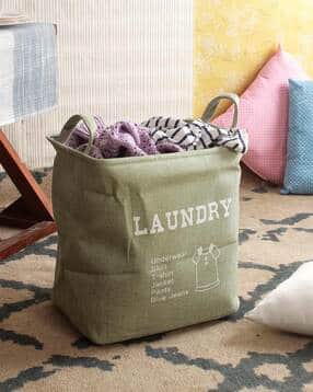 cortina eyelet curtain Typographic Print Foldable Laundry Bag-picture-22