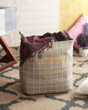 cortina eyelet curtain Typographic Print Foldable Laundry Bag-picture-23