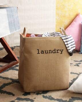 cortina eyelet curtain Typographic Print Foldable Laundry Bag-picture-52