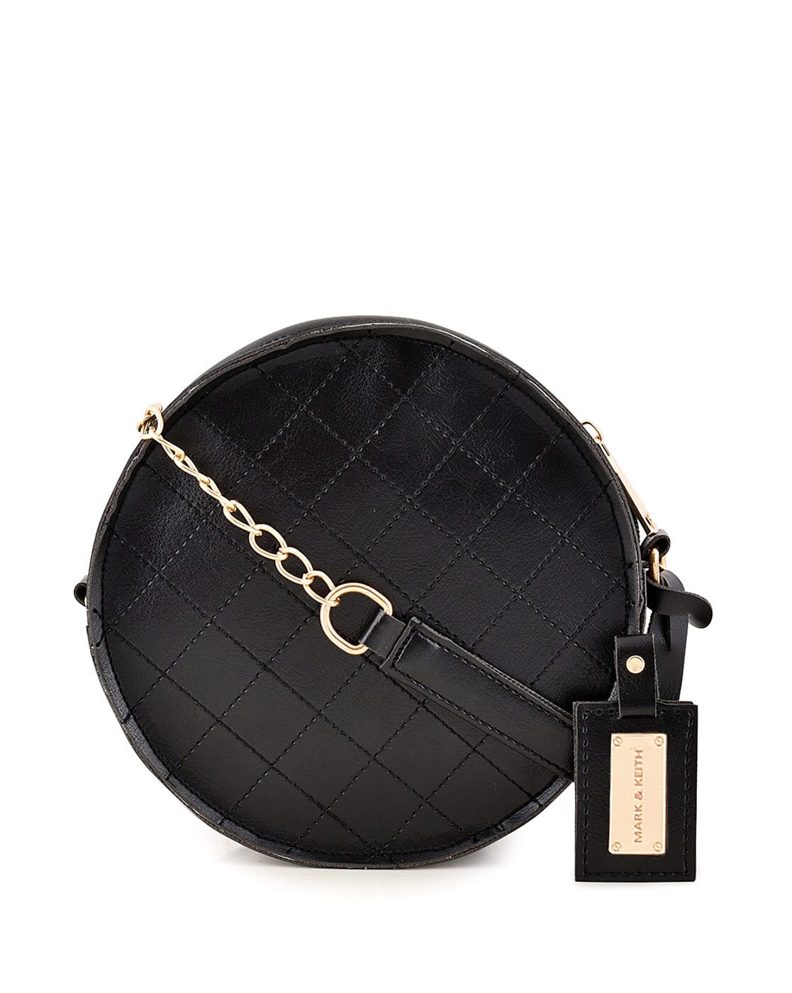 Leather Crossbody Purse Black Round Purse Classy Leather Customized Chain  Sling Bag Round Black Your