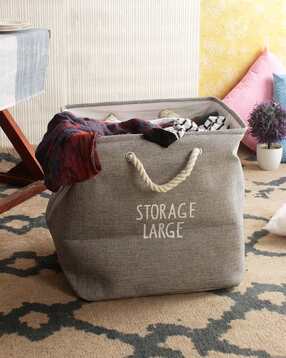 Typographic Print Foldable Laundry Bag