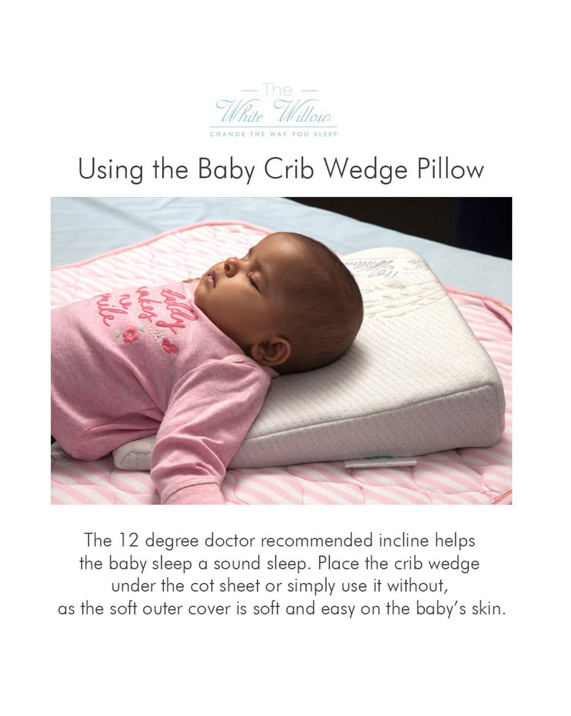 Using a wedge pillow fashion for baby