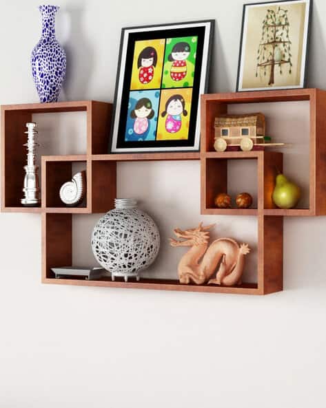 Rectangular Wooden Wall Shelf
