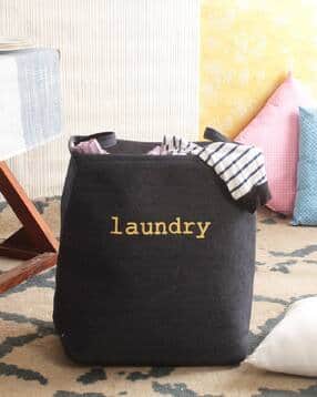 Typographic Print Foldable Laundry Bag