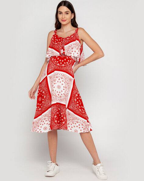 Zink London Aztec Print A-line Dress