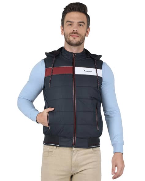 Quilted Zip-Front Hooded Gilet - Main Image