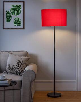 devansh Floor Lamp with Drum Wooden Shade-picture-36