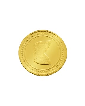 Yellow Gold Floral Coin-image-1