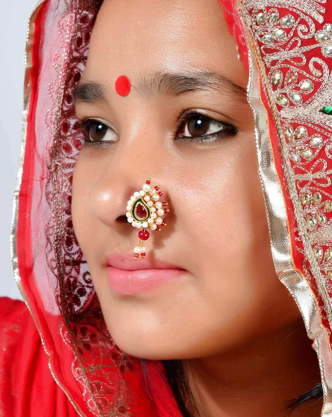 rajputi jewellery rajputi besar nose pin