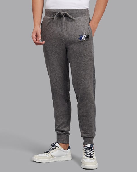 Textured Fitted Joggers with Drawstring Waist