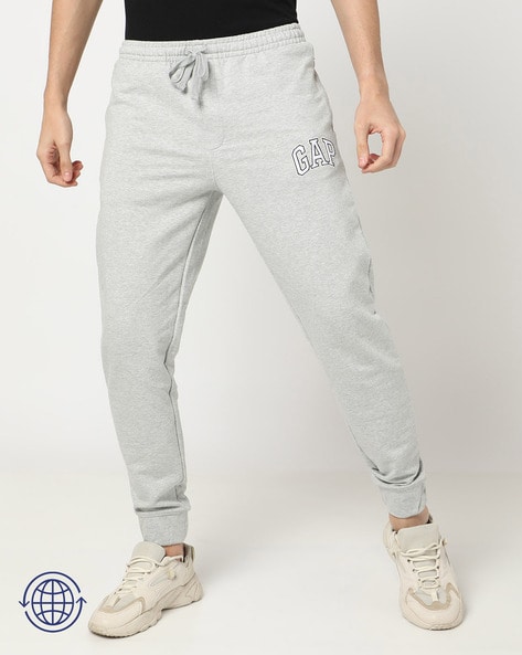 Men Logo Embroidered Slim Fit Joggers