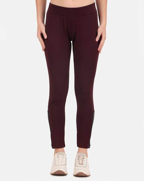 Buy Maroon Leggings for Women by Well Quality Online Ajio