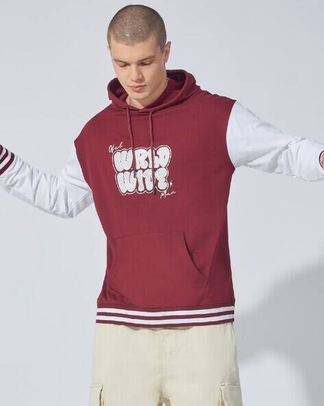 Men Printed Loose Fit Hooded T-Shirt