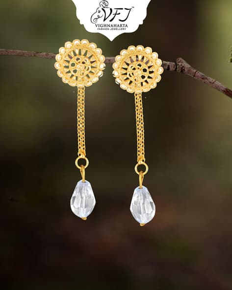 long earrings gold 916