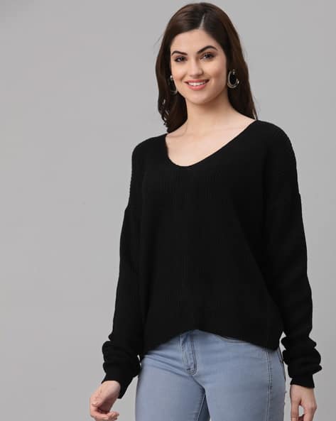 Buy Black Sweaters Cardigans for Women by Miramor Clothing