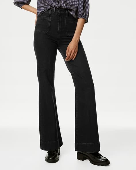 flared jeans marks and spencer ladies jeans black