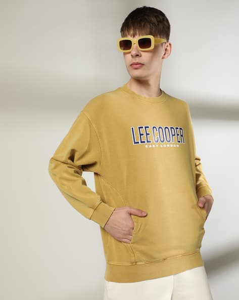 Lee Cooper Men Logo Print Relaxed Fit Sweatshirt