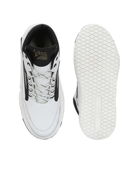 Buy White Black Sneakers for Men by HUNDO P Online