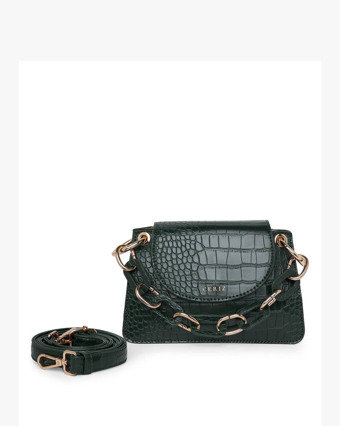 Buy Dark Green Handbags for Women by Ceriz Online