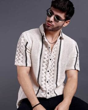 vooter Men Geometric Regular Fit Shirt-picture-19