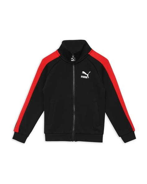 Buy Puma Black-High Risk Red Jackets \u0026 Coats for Boys by Puma Online |  Ajio.com