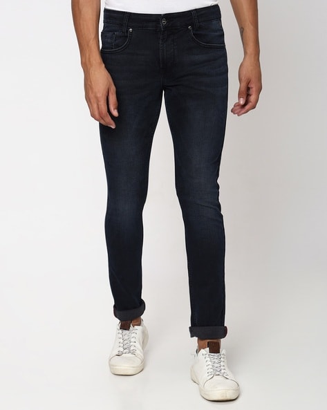 Mufti Men Mid-Wash Skinny Fit Jeans