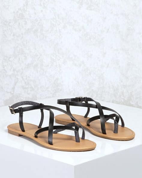 Open-Toe Strappy Sling-Back Sandals - Main Image