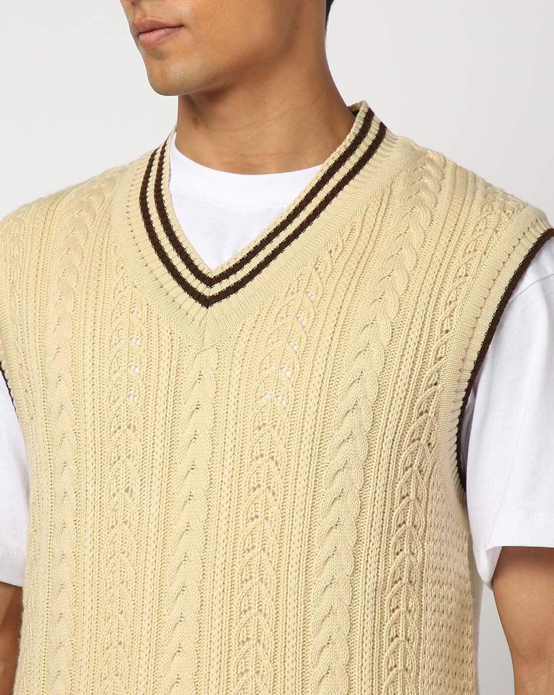 Buy Beige Sweaters Cardigans for Men by YOUSTA Online