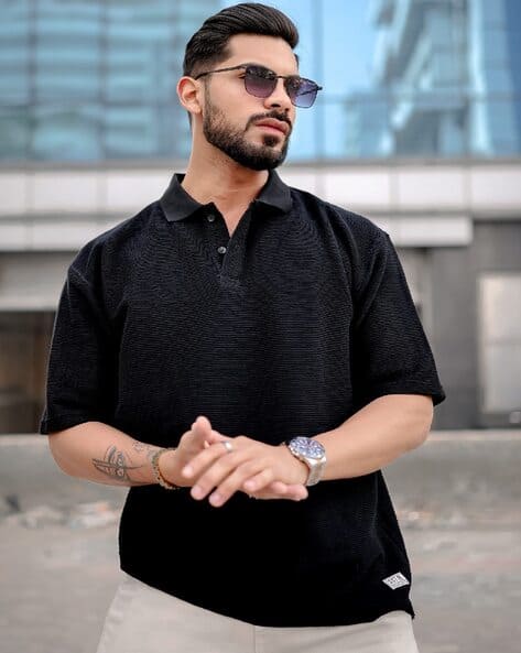 Men Oversized Polo T-Shirt