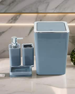 Set of 4 Plastic Bathroom Accessories