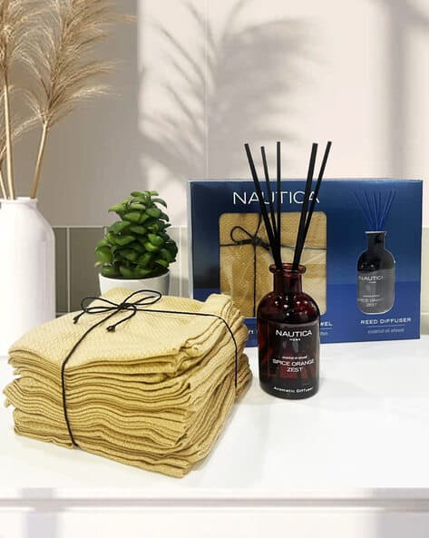 NAUTICA 16-Piece Cotton Towels & Reed Diffusers