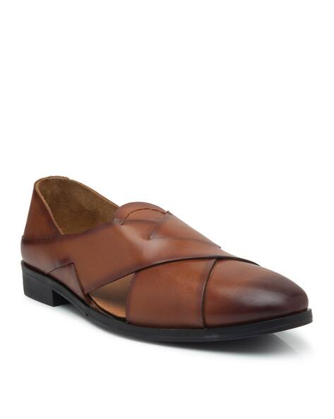 TEAKWOOD LEATHERS Pointed Toe Slip-On Shoes